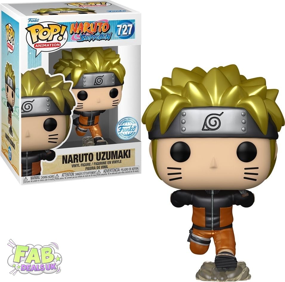 #727 Naruto Uzumaki Running METALLIC Naruto Shippuden Animation Funko Pop