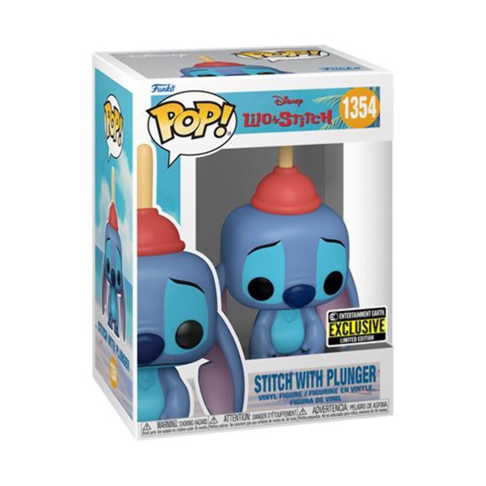 #1354 Stitch with Plunger ENTERTAINMENT EARTH Lilo & Stitch Disney Funko Pop