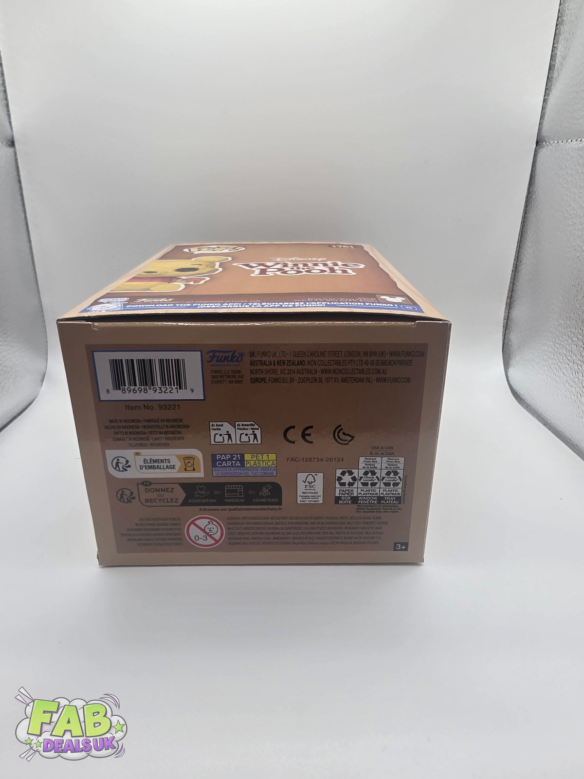 #1761 Winnie The Pooh SIGNED Jim Cummings Disney Winnie the Pooh Funko Pop