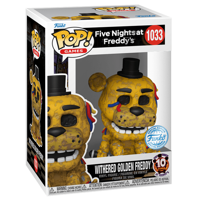 #1033 Withered Golden Freddy Five Nights at Freddy's FNAF Games Funko Pop