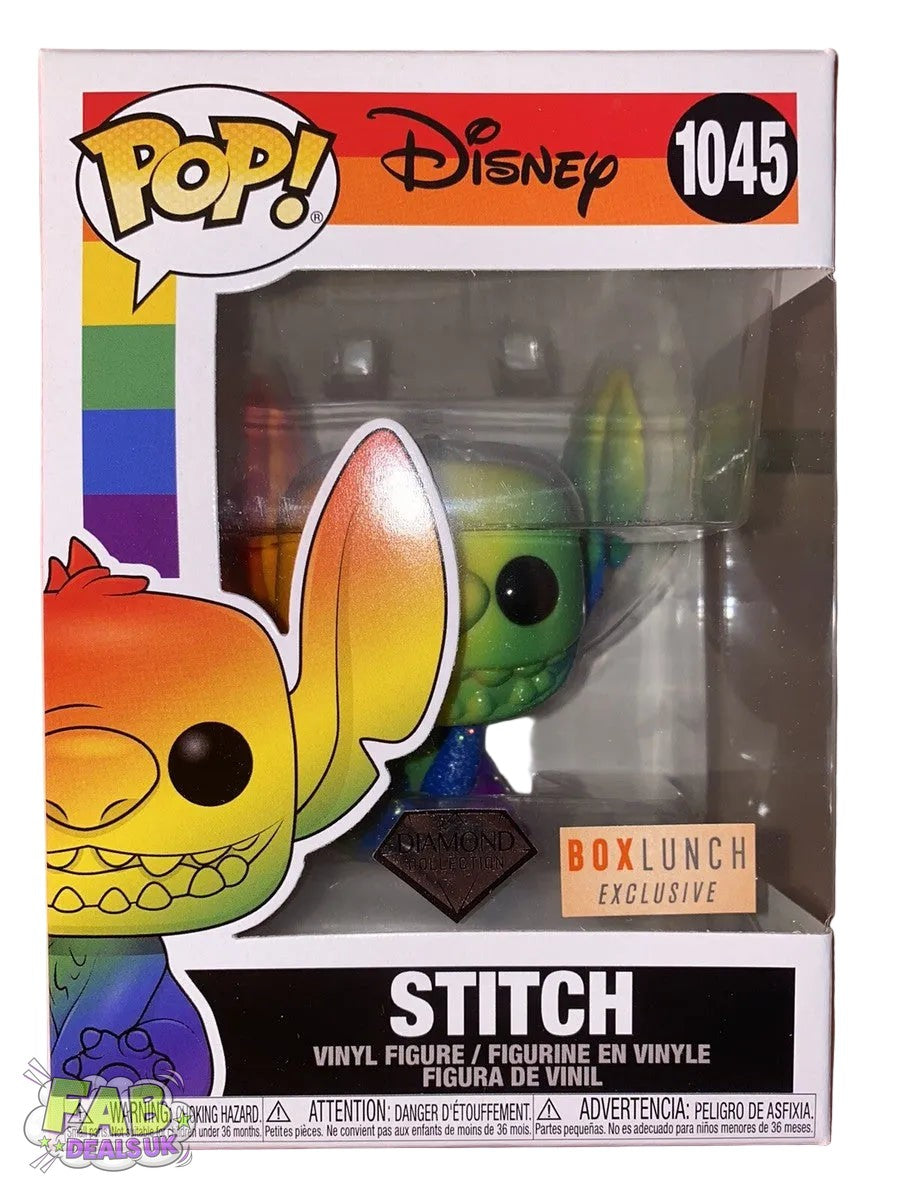 #1045 Stitch Rainbow Pride DIAMOND BOX LUNCH Lilo and Stitch Disney Funko Pop