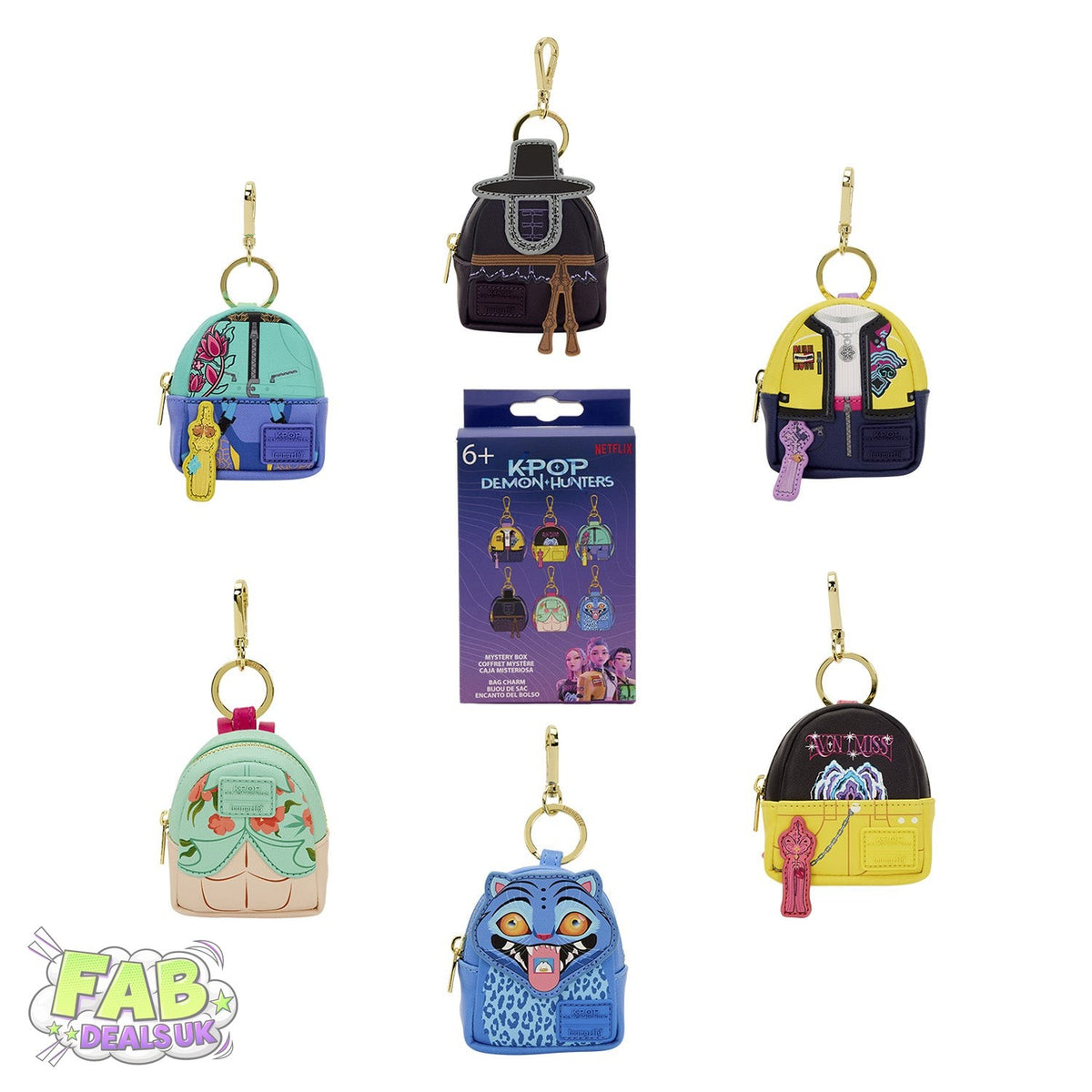 KPop Demon Hunters Mystery Mini Backpack Keychain Charm Huntrix Loungefly