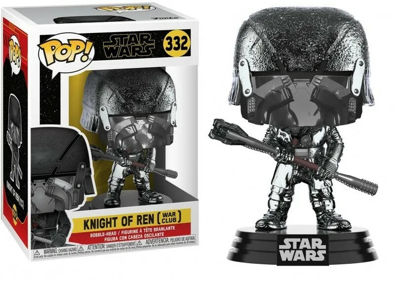 #332 Knight of Ren War Club CHROME Star Wars Funko Pop