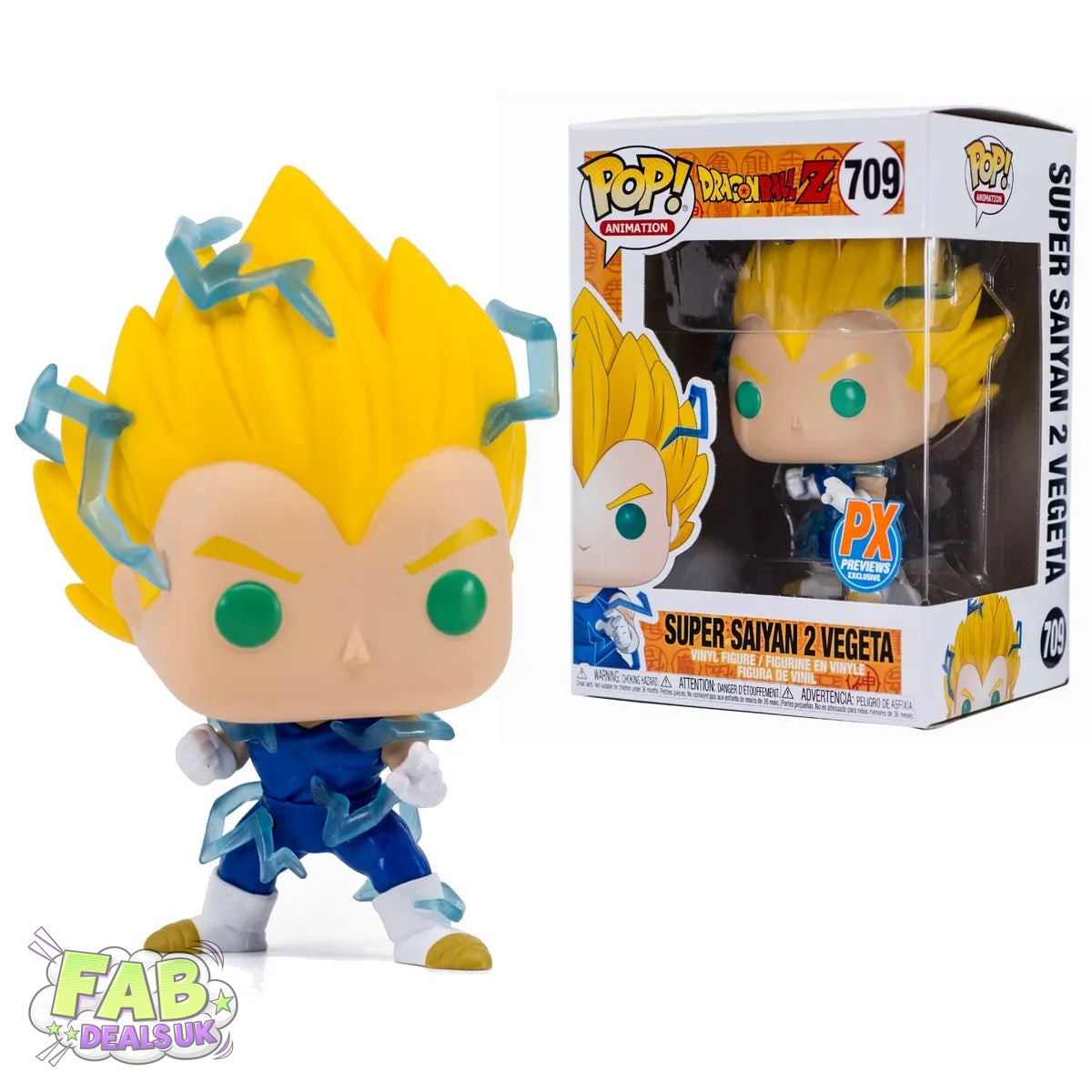 #709 Super Saiyan 2 Vegeta PX PREVIEWS DragonBall Z DBZ Animation Funko Pop
