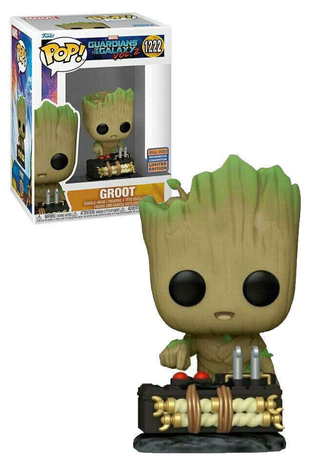 #1222 Groot Pushing Button WONDER CON Guardians of the Galaxy Marvel Funko Pop