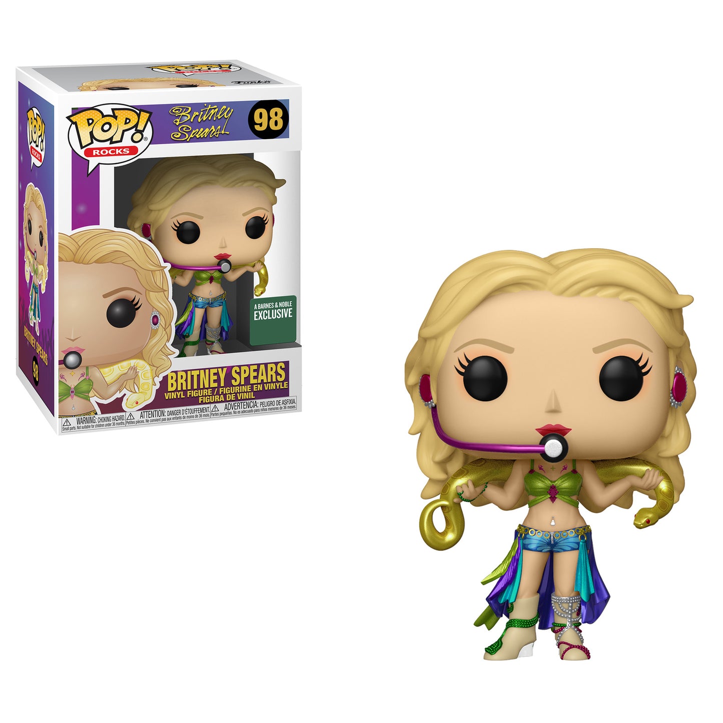 #98 Britney Spears METALLIC BARNES AND NOBLE Rocks Funko Pop