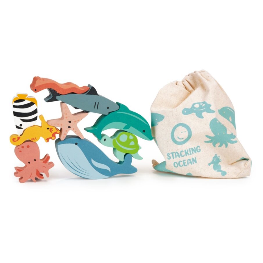 Happy Stacking Ocean Wooden Animals Mentari
