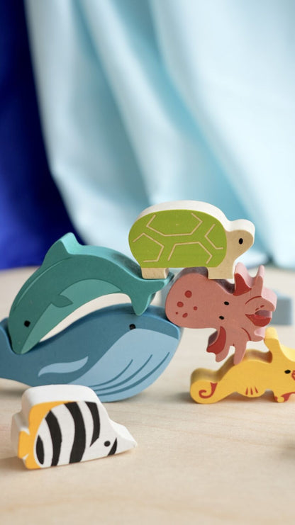 Happy Stacking Ocean Wooden Animals Mentari