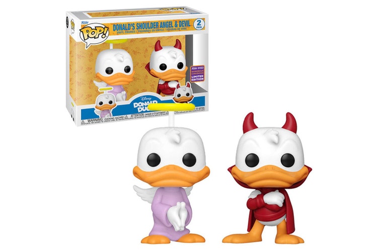 2 Pack Donald's Shoulder Angel and Devil 2022 Wondrous Convention Disney Funko Pop