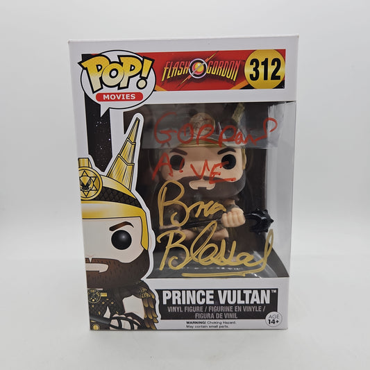 #312 Prince Vultan SIGNED by Brian Blessed with Quote Movies Funko Pop in Stack with Photo Verification Flash Gordon