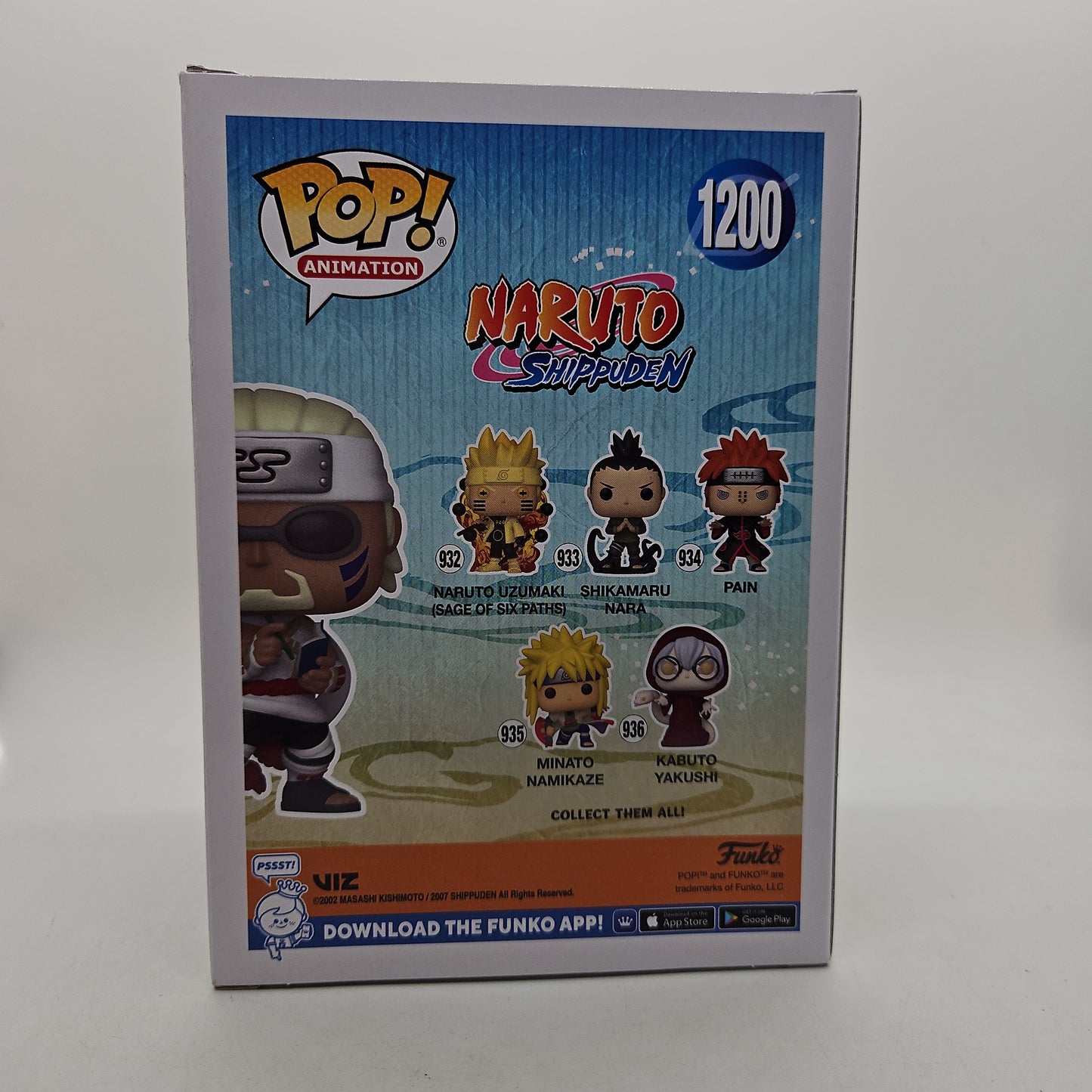 #1200 Killer Bee CHASE SIGNED by Catero Colbert Naruto Shipuden Animation Funko Pop in Stack with COA