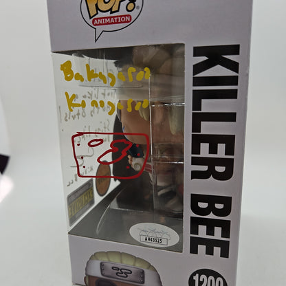 #1200 Killer Bee CHASE SIGNED by Catero Colbert Naruto Shipuden Animation Funko Pop in Stack with COA