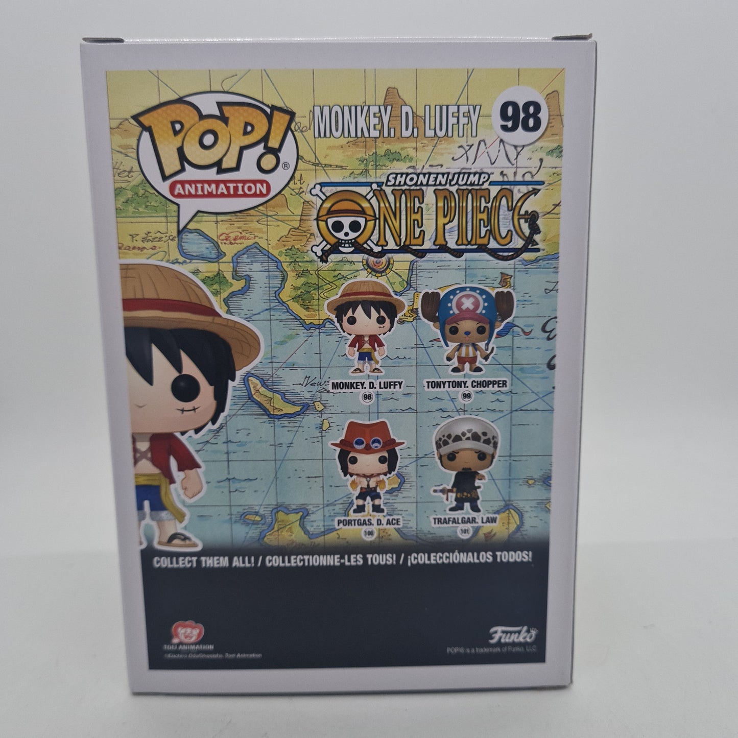 #98 Monkey. D. Luffy SIGNED By Colleen Clinkenbeard One Piece Animation Funko Pop in Stack