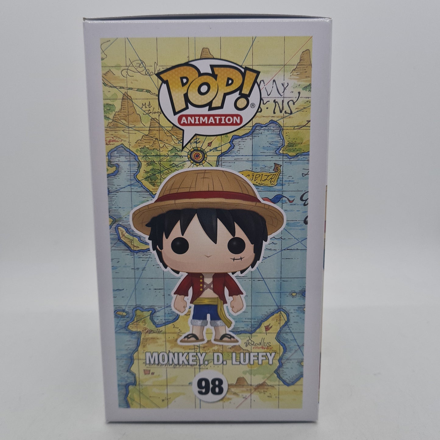 #98 Monkey. D. Luffy SIGNED By Colleen Clinkenbeard One Piece Animation Funko Pop in Stack