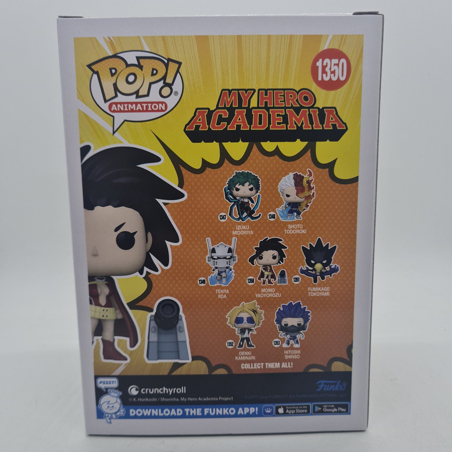 #1350 Momo Yaoyorozu SIGNED By Colleen Clinkenbeard My Hero Academia MHA Animation Funko Pop in Stack