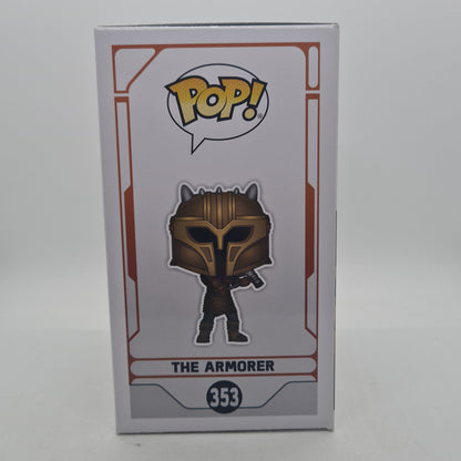 #353 The Armorer SIGNED By Emily Swallow The Mandalorian Star Wars Funko Pop in Stack