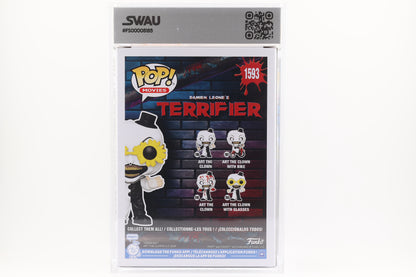 #1593 Art the Clown with Glasses Terrifier Horror Movies Graded and SWAU Encapsulated Funko Pop Grade 8