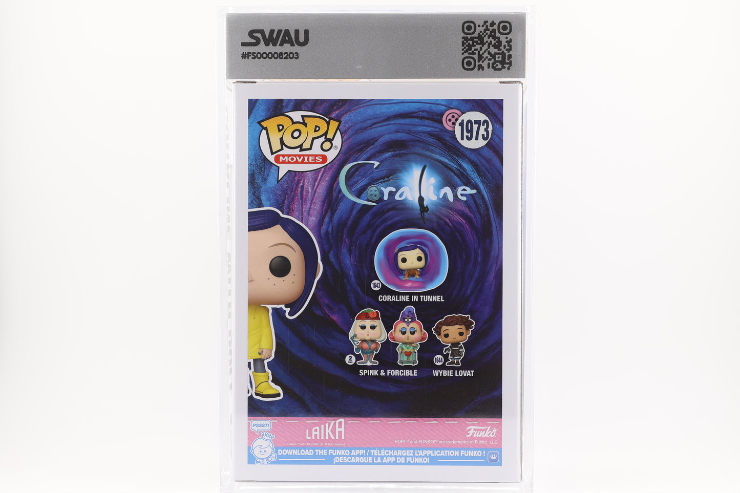 #1973 Coraline with Doll Horror Movies Graded and SWAU Encapsulated Funko Pop Grade 9