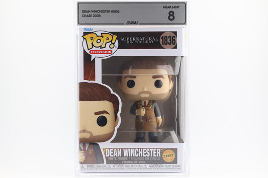 #1836 Dean Winchester CHASE Supernatural Graded and SWAU Encapsulated Funko Pop Grade 8