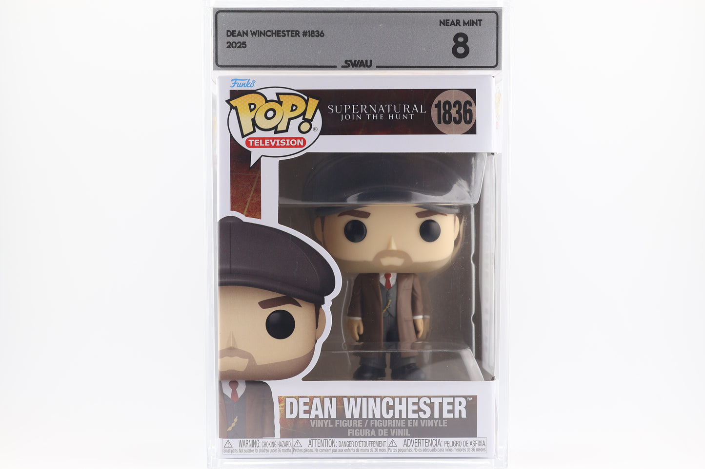 #1836 Dean Winchester Supernatural Graded and SWAU Encapsulated Funko Pop Grade 8