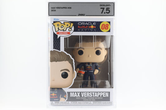 #08 Max Verstappen F1 Racing Graded and SWAU Encapsulated Funko Pop Grade 7.5
