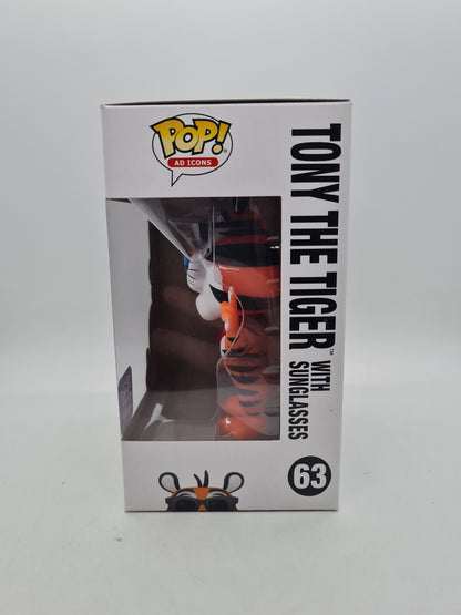 #63 Tony the Tiger with Sunglasses Kellogg's Frosted Flakes HOLLYWOOD Ad Icons Funko Pop