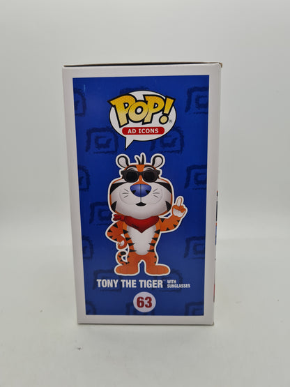 #63 Tony the Tiger with Sunglasses Kellogg's Frosted Flakes HOLLYWOOD Ad Icons Funko Pop