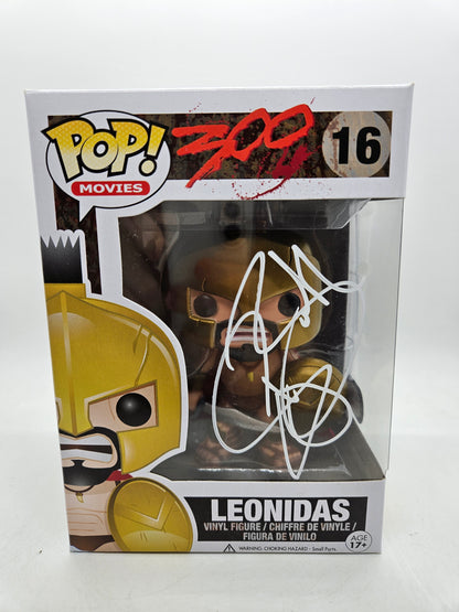 #16 Leonidas 300 SIGNED By Gerard Butler with COA Movies Funko Pop in Stack