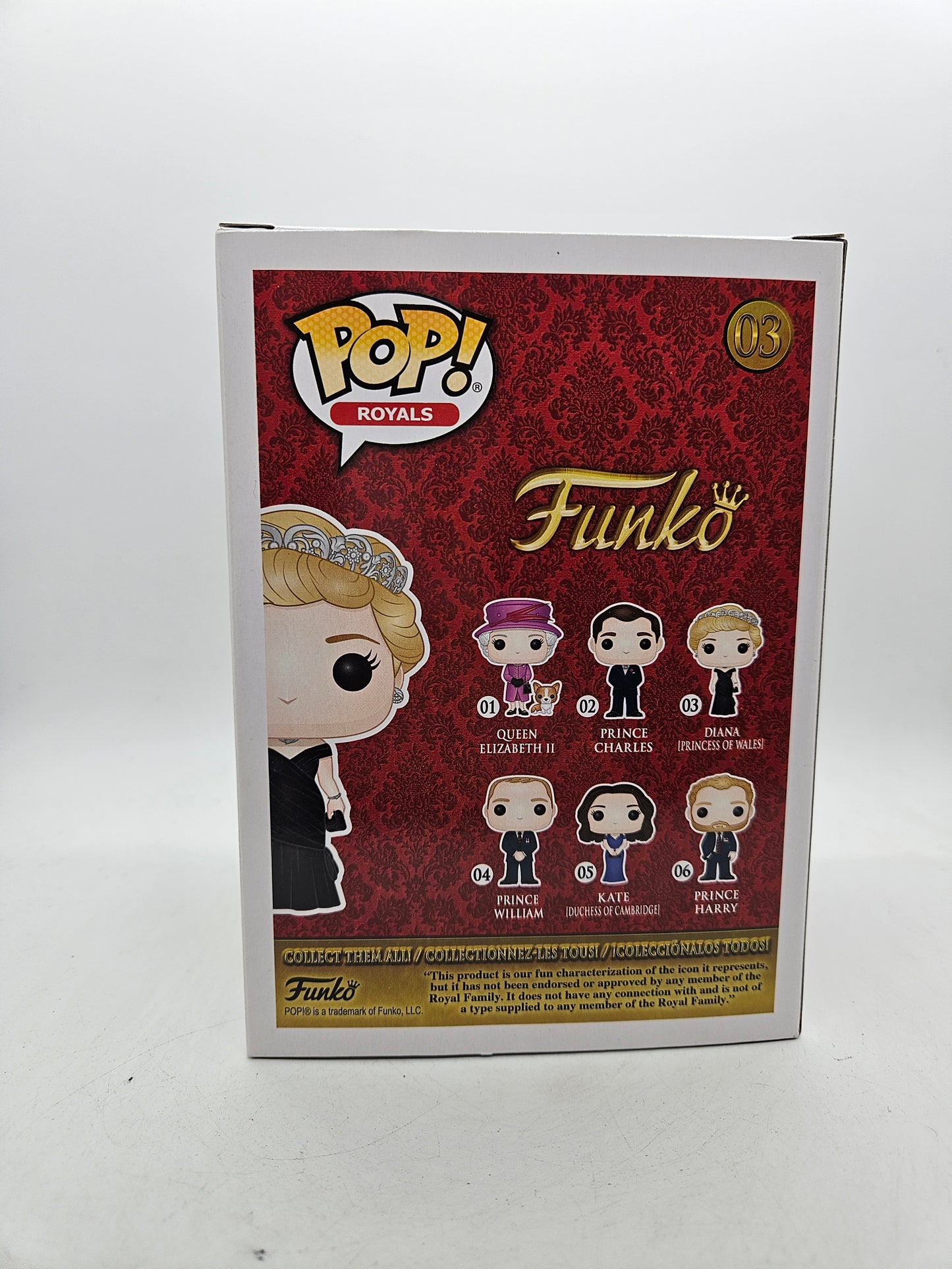 #03 Diana Princess of Wales CHASE Royals Funko Pop in Stack