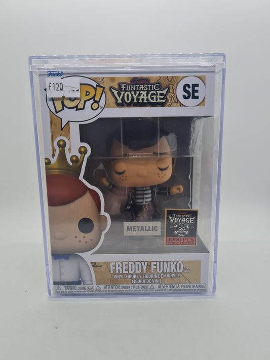 SE Freddy Funko as Elvis METALLIC 1000pc LE Funktastic Voyage Funko Pop in Stack