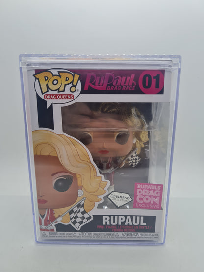 #01 RuPaul DIAMOND DRAG CON Drag Queen Drag Race Funko Pop in Stack