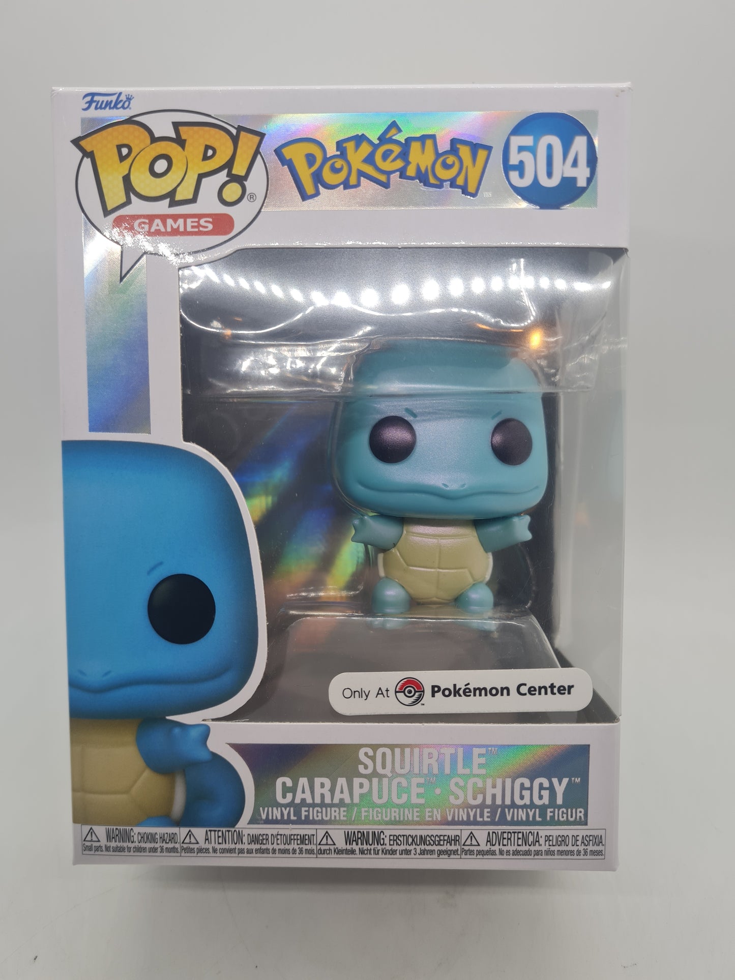 #504 Squirtle PEARLESCENT POKEMON CENTRE Games Funko Pop