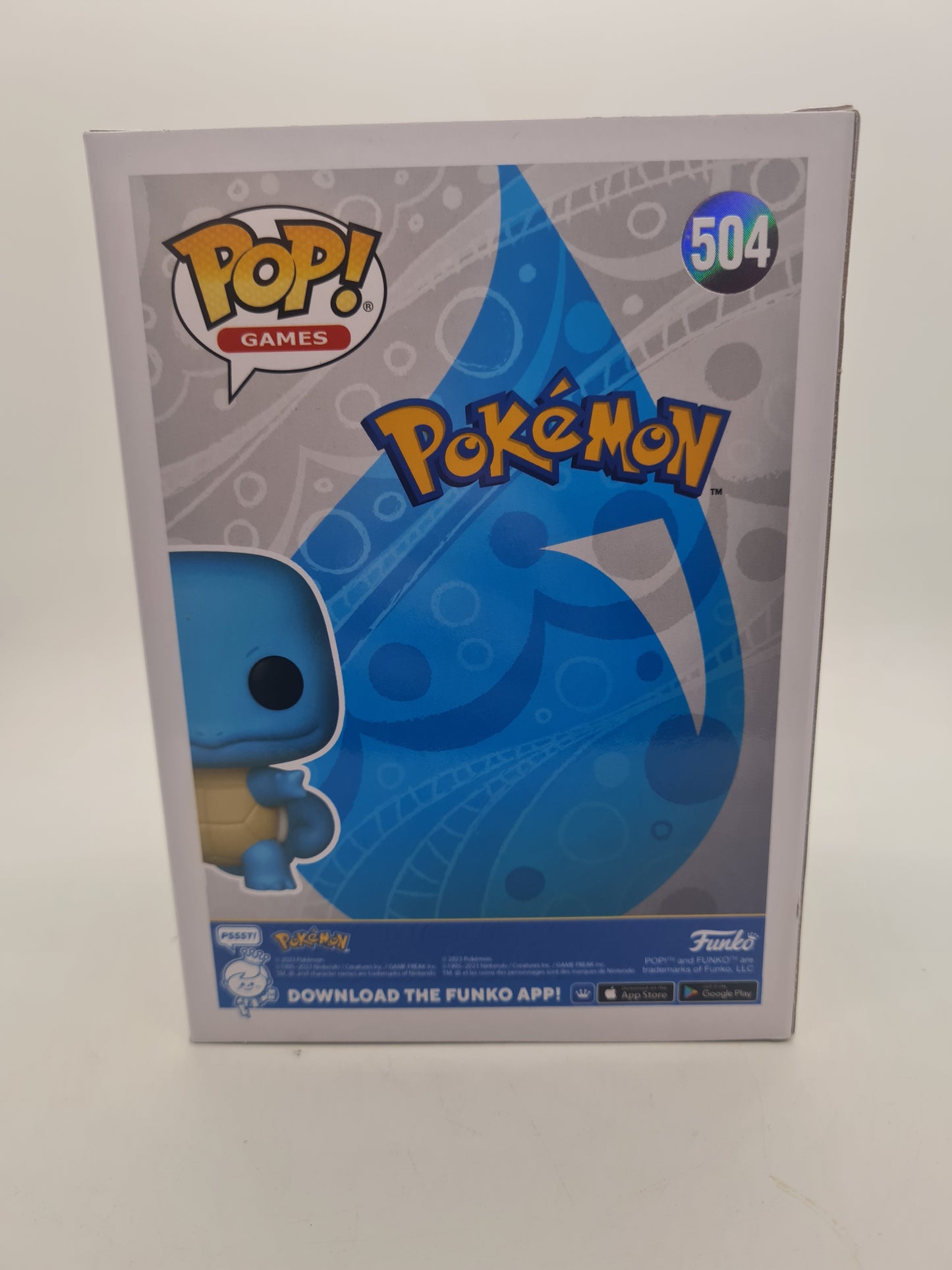 #504 Squirtle PEARLESCENT POKEMON CENTRE Games Funko Pop