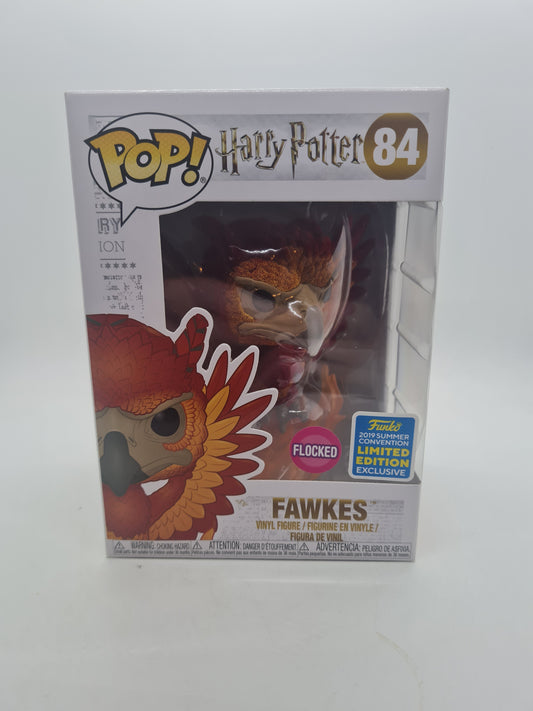 #84 Fawkes FLOCKED 2019 CONVENTION Harry Potter Funko Pop