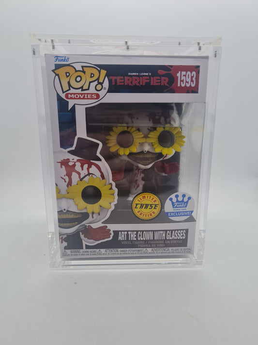 #1593 Art The Clown With Glasses CHASE Terrifier Movies Funko Pop In Magnetic Stack