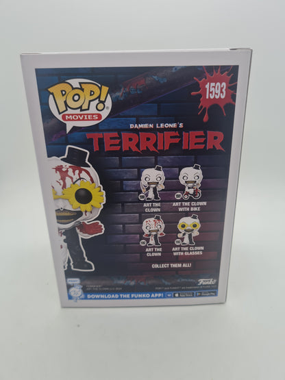 #1593 Art The Clown With Glasses CHASE Terrifier Movies Funko Pop In Magnetic Stack