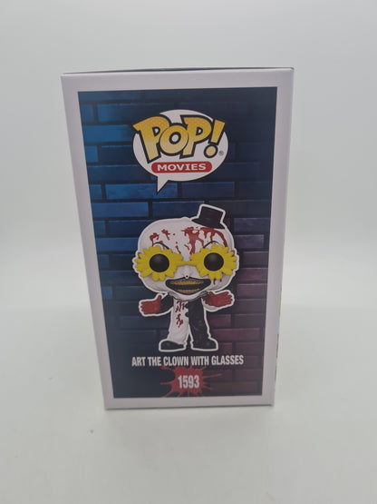 #1593 Art The Clown With Glasses CHASE Terrifier Movies Funko Pop In Magnetic Stack