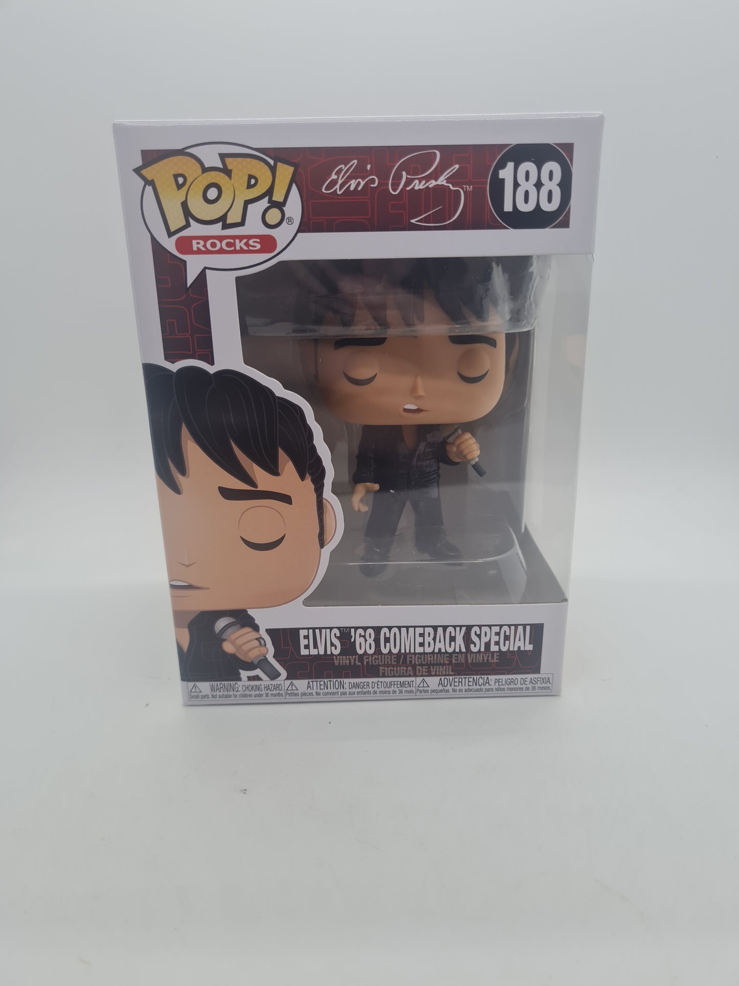 #188 Elvis '68 Comeback Special Elvis Presley Rocks Funko Pop