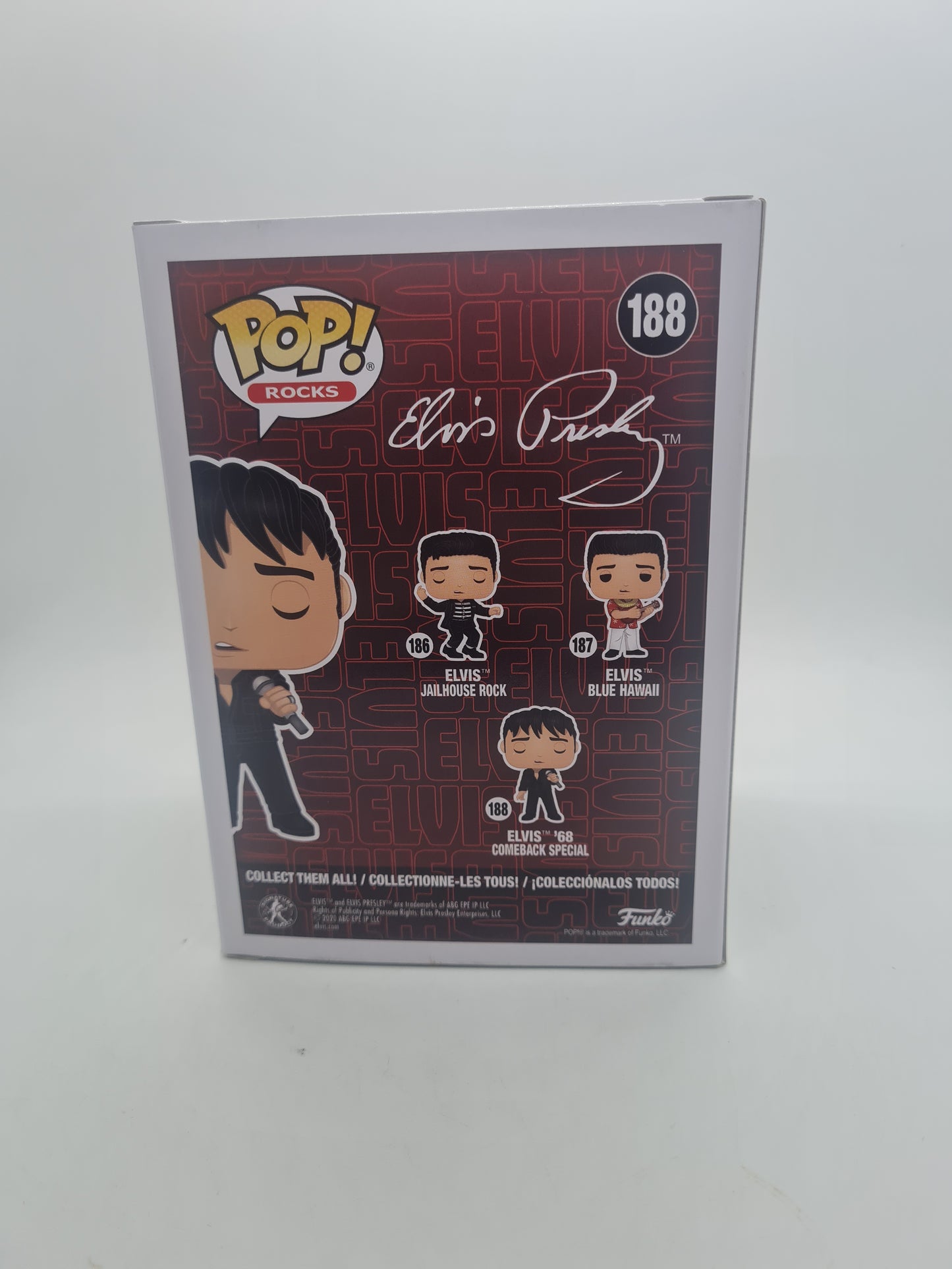 #188 Elvis '68 Comeback Special Elvis Presley Rocks Funko Pop