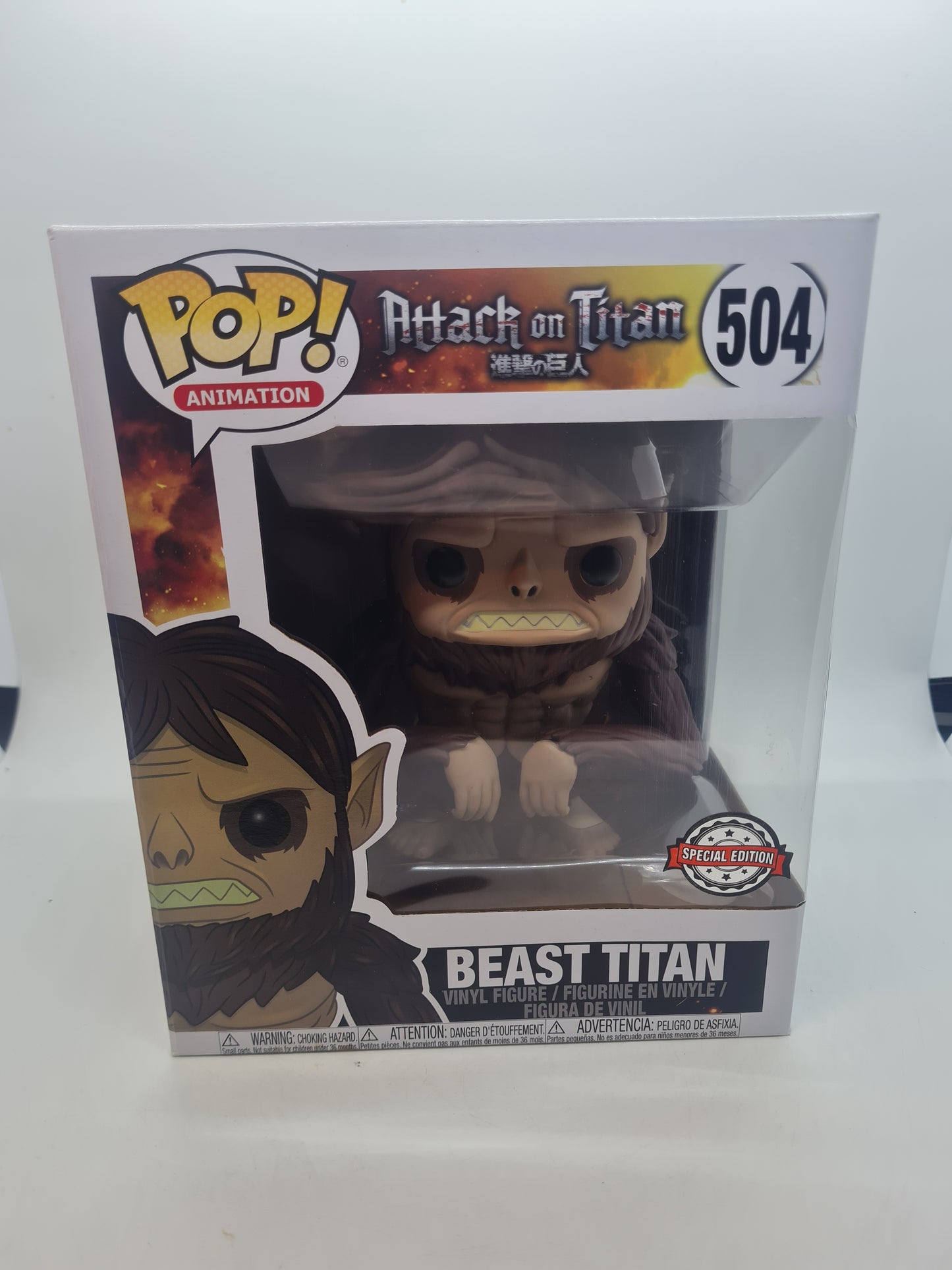 #504 Beast Titan Attack on Titan 6" Animation Funko Pop in Protector