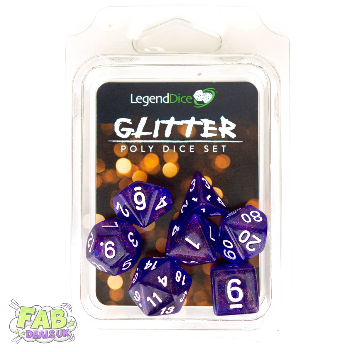 Clamshell Dice Pack - Glitter