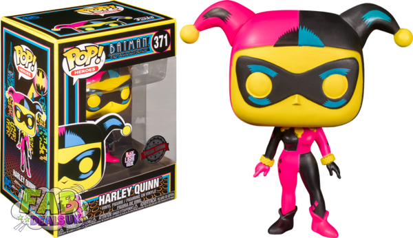 #371 Harley Quinn Blacklight DC Heroes Funko Pop