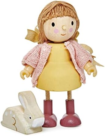 Amy and Rabbit Wooden Doll Set Tender Leaf Toys 1:12 Scale