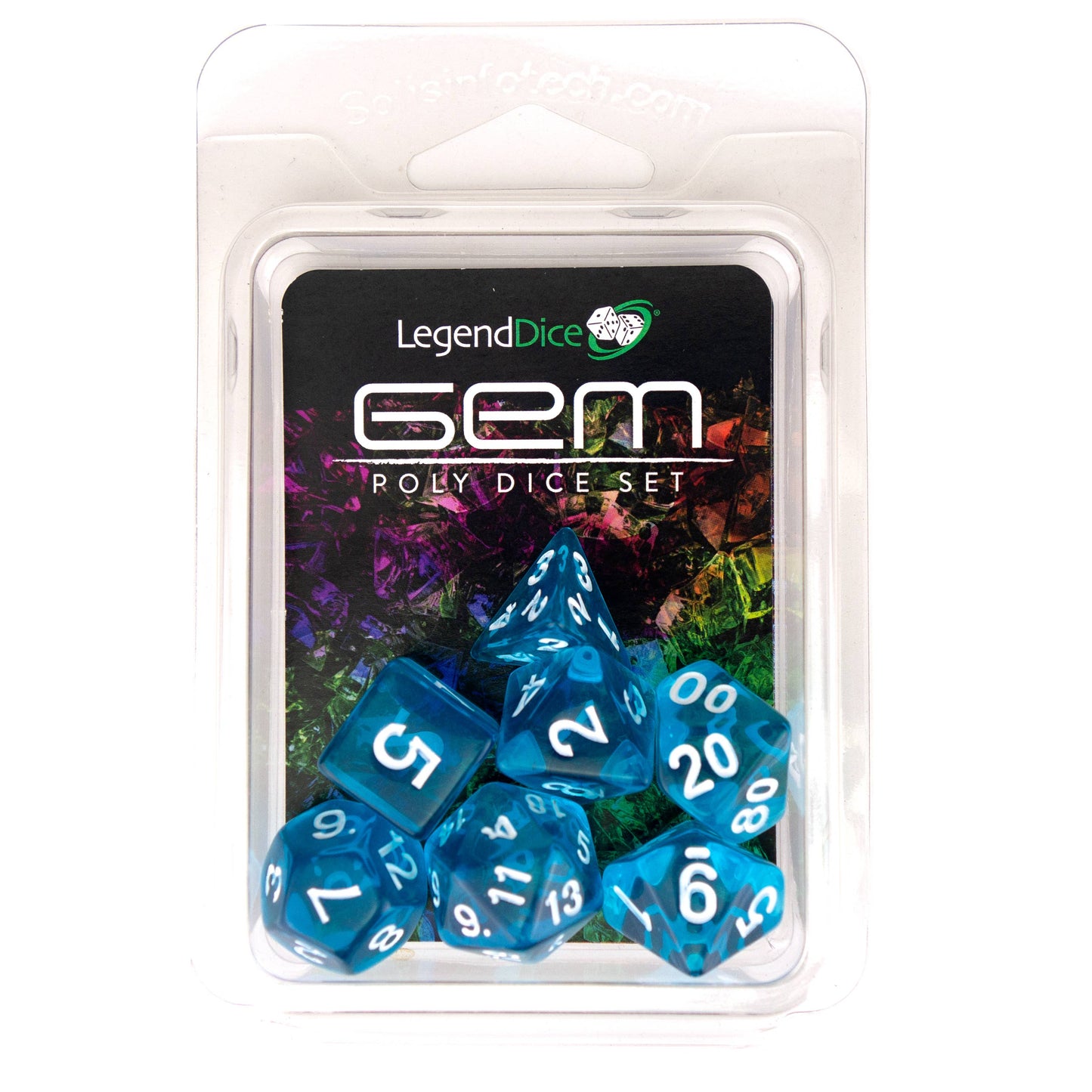 Clamshell Dice Display Pack - Gem