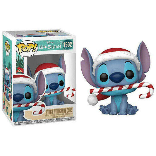 #1502 Stitch with Candy Cane Lilo and Stitch Christmas Disney Funko Pop