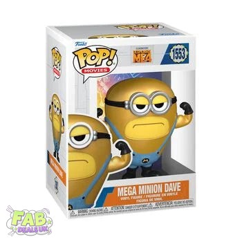 #1553 Mega Minion Dave Minions Despicable Me 4 Movies Funko Pop