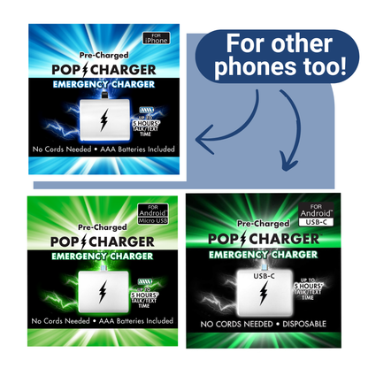 Pop Charger- iPhone | Emergency Phone Charger