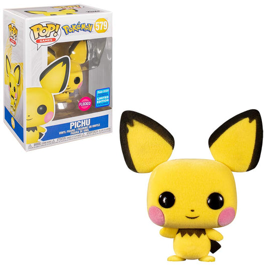 #579 Pichu FLOCKED 2020 Wondrous Convention Pokemon Games Funko Pop