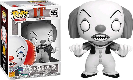 #55 Pennywise Black and White IT Horror Movies Funko Pop