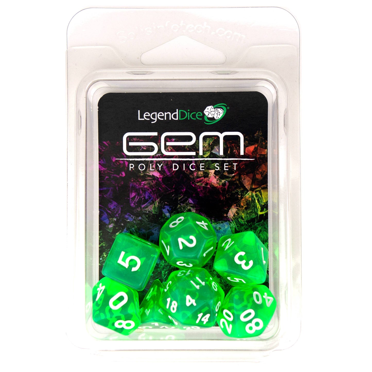 Clamshell Dice Display Pack - Gem